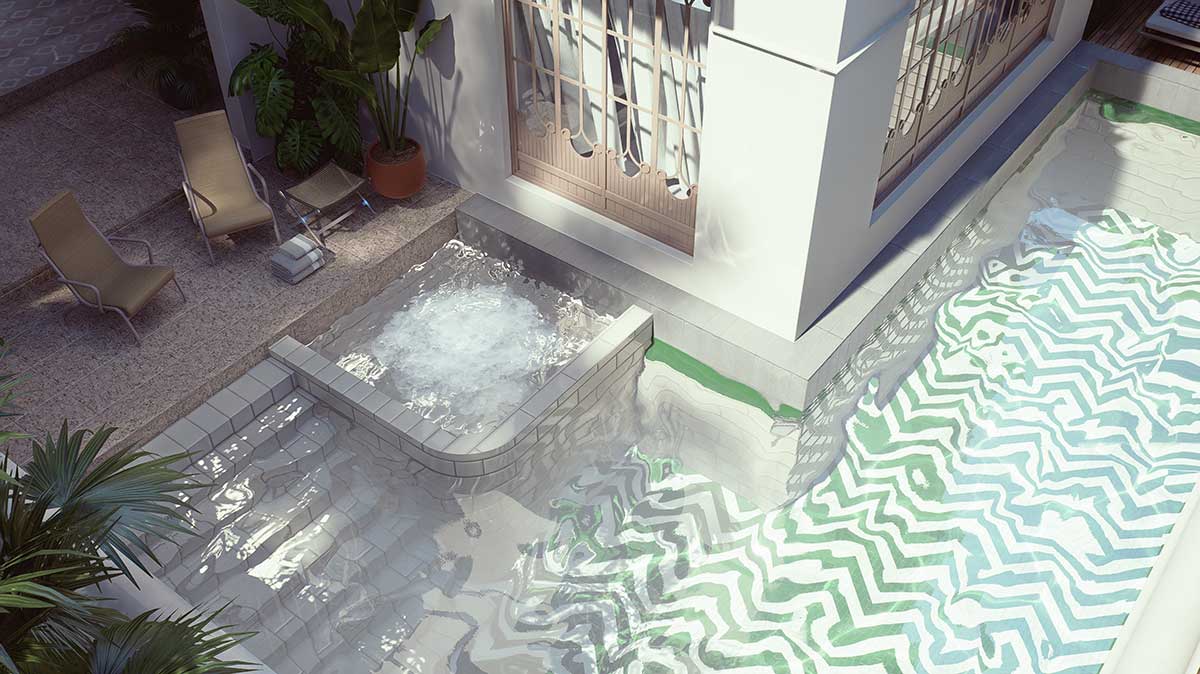 Outdoor shower scene 5